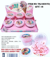 TNJ-B0370  HỘP 6 HŨ SLIME TRONG KEM