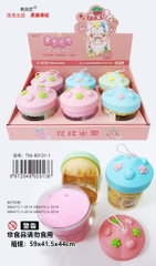 TNJ-B0131-1A  HỘP 6 HŨ SLIME SỮA HẠT XỐP HOA
