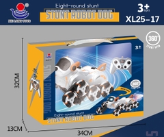 XL25-17  HỘP ROBO CHÓ ĐIỀU KHIỂN PHUN KHÓI, CÓ SẠC, 8 BÁNH TP25-