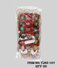 YJ25-107  TÚI 12C MẮT KIẾNG NOEL KIM TUYẾN