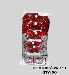 YJ25-111  TÚI 12C MẮT KIẾNG NOEL SỪNG TUẦN LỘC KIM TUYẾN