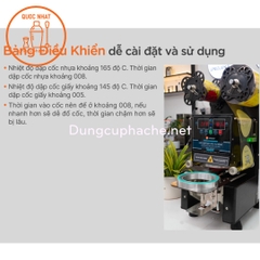 Máy dập màn ly cốc tự động Unibar UBS-810 (dập nắp cốc 1000ml) +10%