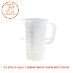 Ca đong nhựa PP Vạch đen 100ml +8% (MỚI)