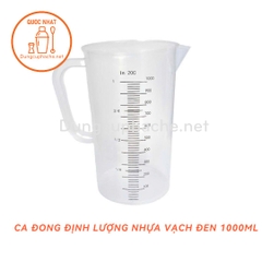 Ca đong nhựa PP Vạch đen 1 Lít +8% (MỚI)