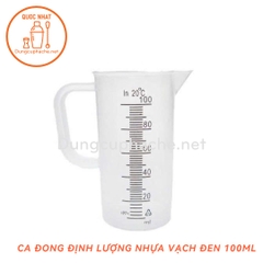 Ca đong nhựa PP Vạch đen 100ml +8% (MỚI)