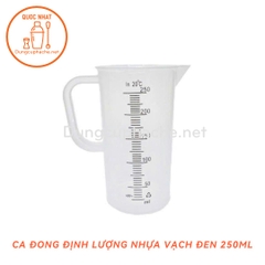 Ca đong nhựa PP Vạch đen 250ml +8% (MỚI)