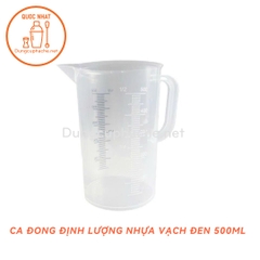 Ca đong nhựa PP Vạch đen 500ml +8% (MỚI)