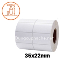 Giấy in tem nhiệt ĐÔI 35x22 mm (1000 TEM) - T50 +8%