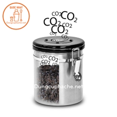 Hộp đựng cà phê bằng Thép không gỉ Hút chân không 1800ml + Kèm muỗng -N