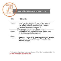 Cốc đựng bột máy xay cà phê cỡ 51mm (màu đen) - Dosing cup -K
