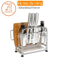 Kệ dao thớt inox 304 đa năng + Khay hứng nước (078) -10%