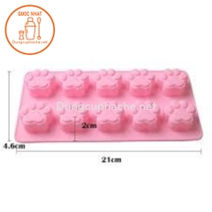 Khuôn silicon hình dấu chân thú cưng 10 ô -8%