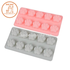 Khuôn silicon hình dấu chân thú cưng 10 ô -8%