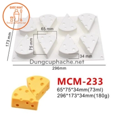 Khuôn silicon phô mai 8 miếng - C8