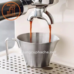 Ly đong cà phê inox 100ml  (MÀU THÉP)- Có VẠCH +10%