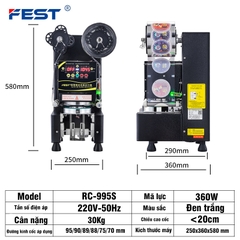 Máy dập màn ly cốc tự động FEST RC-995 -N