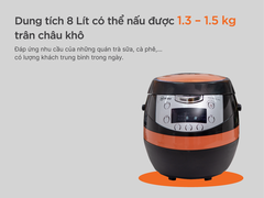 Nồi nấu trân châu tự động Unibar 8l +8%