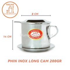 Phin inox LC lưới gài số 11 (200gr) LỚN +8%