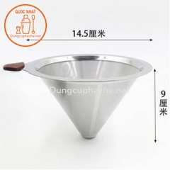 Phễu lọc trà inox đường kính 14,5cm +10% (TRUNG)