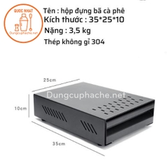Hộp đập bã cà phê ngăn kéo thép 304 -K