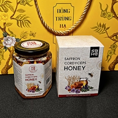 Saffron Cordyceps Honey - Mật ong ngâm Đông trùng hạ thảo Saffron