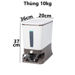 Thùng đựng gạo tiện ích 10kg có ca đong cao cấp Hokori 5338 Nhựa Việt Nhật Shop
