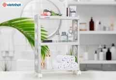 Kệ chữ nhật đa năng 3 tầng có bánh xe K5580 Nhựa Việt Nhật Shop