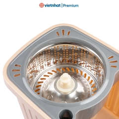 Bộ lau nhà xoay 360 độ tiện lợi có tay kéo B9558 Nhựa Việt Nhật Premium  [Tặng kèm 1 bông lau]