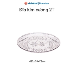 Đĩa nhựa tròn kim cương trong suốt Hokori DKCH 1290/1291/1292 Nhựa Việt Nhật Shop