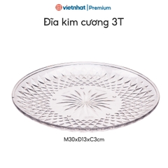 Đĩa nhựa tròn kim cương trong suốt Hokori DKCH 1290/1291/1292 Nhựa Việt Nhật Shop