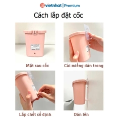 Cốc dán tường tiện ích, cốc để bàn chải, kem đánh răng dán tường 6370 Nhựa Việt Nhật Shop