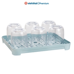 Khay úp cốc, khay trà, khay úp chén có rãnh thoát nước K5658 Nhựa Việt Nhật Shop