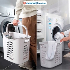 Giỏ đựng đồ đa năng có quai xách, giỏ caro 3372/3373 Nhựa Việt Nhật Shop