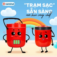 Thùng đựng đá, phích đá tròn 22L giữ nhiệt an toàn siêu bền Việt Nhật P3922 Nhựa Việt Nhật Shop