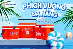 Thùng đựng đá, phích đá vuông 60L giữ nhiệt có bánh xe tiện lợi P3960 Nhựa Việt Nhật Shop