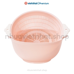 Rổ nhựa hai lớp, rổ nhựa đa năng, rổ tai 2 lớp RT-3391 Việt Nhật Shop