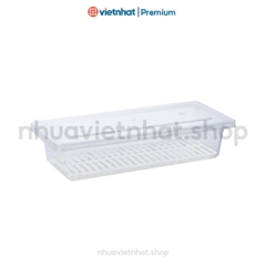 Hộp lạnh chữ nhật, hộp thực phẩm có khay cách nước tiện dụng, hộp lạnh trong 6586 Nhựa Việt Nhật Shop