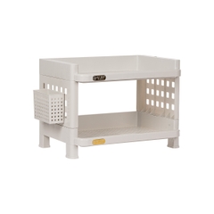 Kệ đựng bát đĩa chữ nhật 2 tầng tiện dụng, kệ nhật 2T K5528-2 Nhựa Việt Nhật Shop