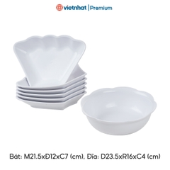 Bộ bát đĩa hoa mặt trời 7 món B6836 Nhựa Việt Nhật Shop