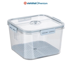 Hộp đựng thực phẩm vuông bộ 3 có nắp đậy kín cao cấp Hokori H6559 Nhựa Việt Nhật Premium