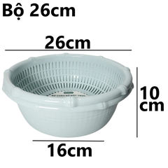 Bộ chậu, rổ đốt trúc 2T6, 2T9 Hokori 2324-1, 2325-1  Nhựa Việt Nhật Shop