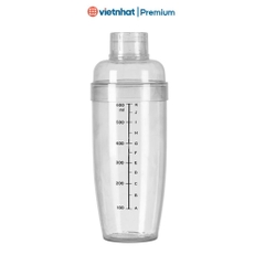 Bình lắc Shaker pha chế nhựa chia vạch đen Việt Nhật BPC 0101/0102/0103 Nhựa Việt Nhật Premium