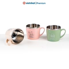Cốc, ly inox ăn dặm giữ nhiệt cho bé 200ml C6351 Nhựa Việt Nhật Shop