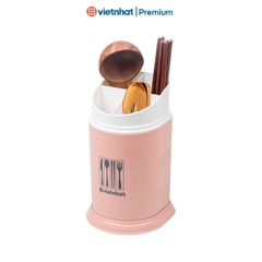 Hộp Đũa, Ống đựng đũa có nắp sạch sẽ, Nhà Bếp  4 ngăn Nhật O2719 Nhựa Việt Nhật Shop