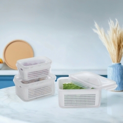 Bộ 2 Hộp thực phẩm chữ nhật 2 lớp 6580/6582 Nhựa Việt Nhật Shop
