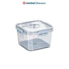 Hộp đựng thực phẩm vuông bộ 3 có nắp đậy kín cao cấp Hokori H6559 Nhựa Việt Nhật Premium