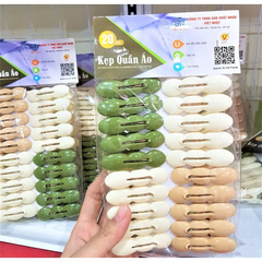 Set 10 kẹp quần áo, vỉ móc kẹp quần áo, kẹp nhựa đa năng K2835 Nhựa Việt Nhật Shop