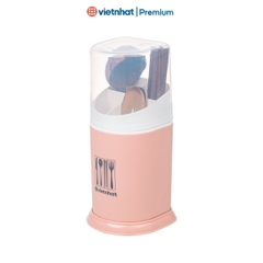 Hộp Đũa, Ống đựng đũa có nắp sạch sẽ, Nhà Bếp  4 ngăn Nhật O2719 Nhựa Việt Nhật Shop