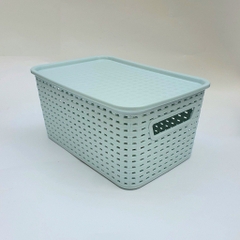 Bộ 3 rổ nhựa có nắp đựng đồ đa năng, rổ nắp Việt Nhật Shop 3386/3387/3388