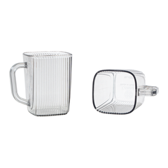 Cốc nhựa trong, cốc đánh răng, cốc vuông tăm có quai C6251 Nhựa Việt Nhật Shop